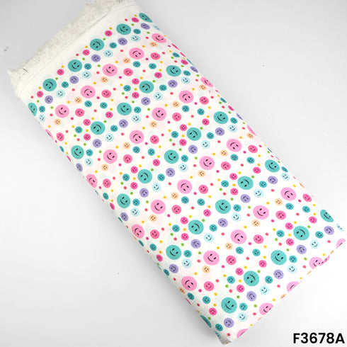 Baby Print Seer Sakkar Pure Cotton Fabric-F3678